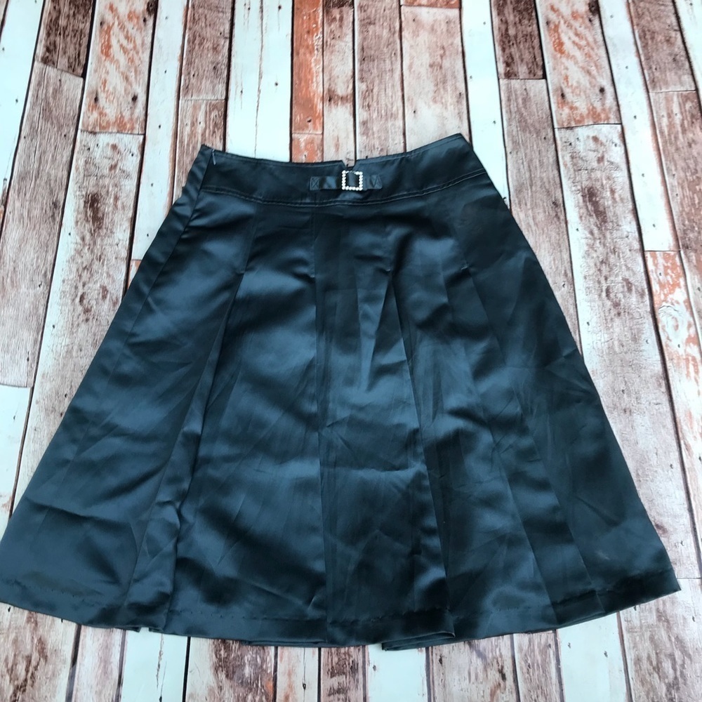 Ruth Shiny Pewter Skirt